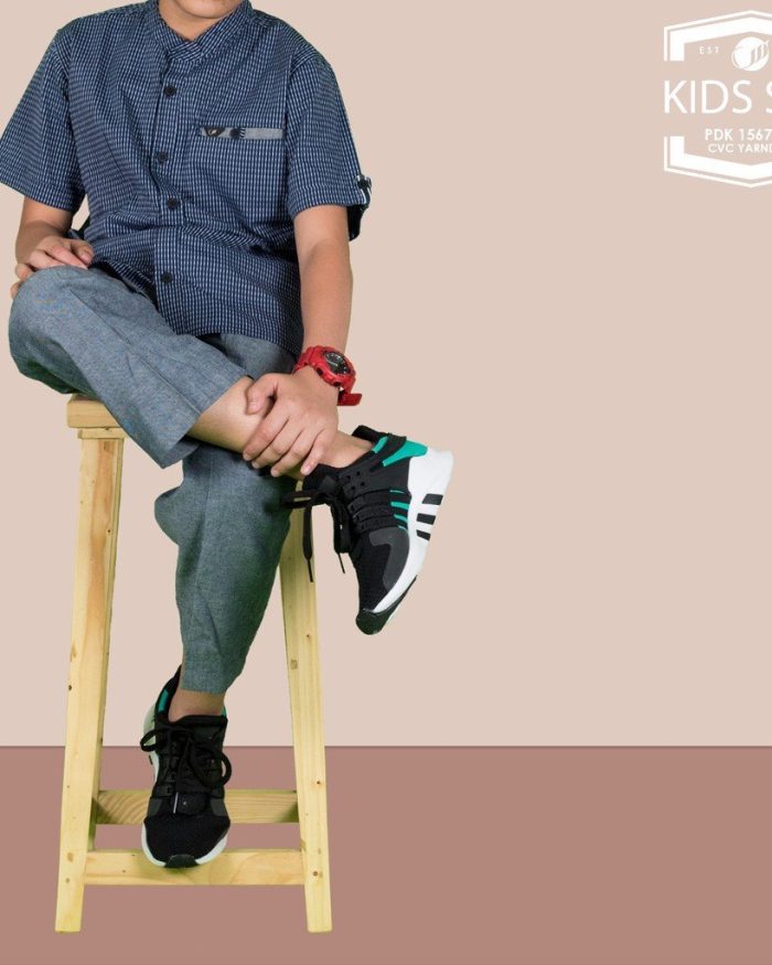 SAMASE 1567-02 KIDS SET NAVY GARIS PUTIH