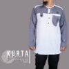 SAMASE 9197-02 KURTA PJG PUTIH LIST ABU
