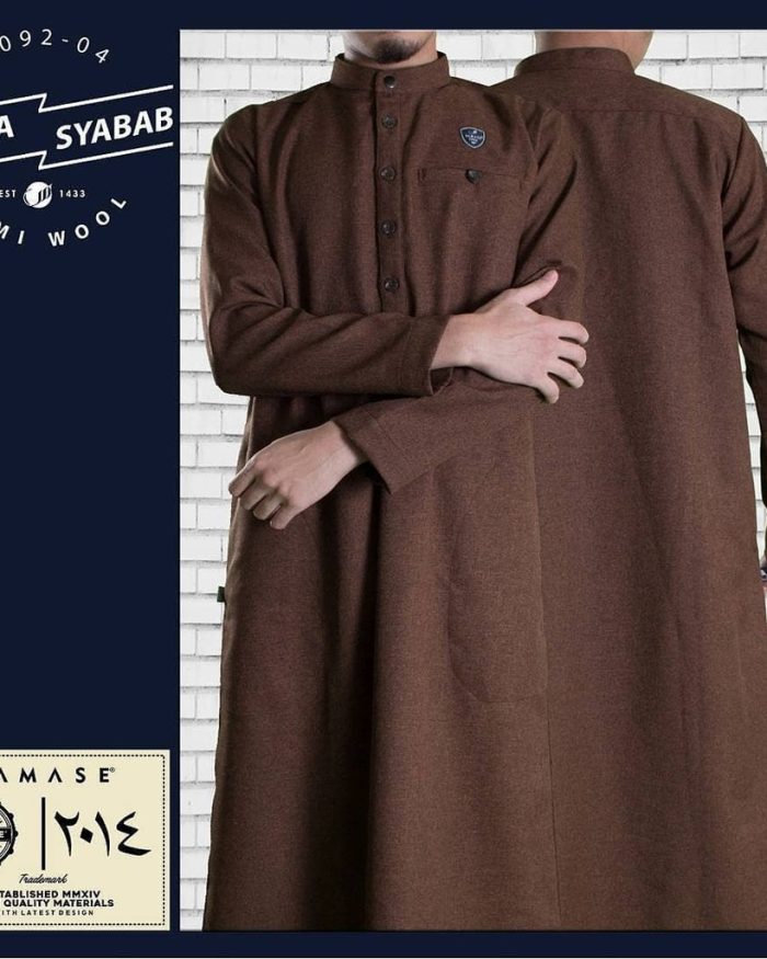 SAMASE 9092-04 JUBAH SYABAB PJG COKLAT ORANGE