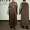 SAMASE 9078-04 JUBAH PREMIUM COKLAT TUA BINTIK