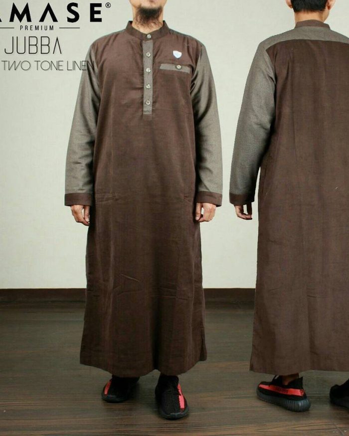 SAMASE 9078-04 JUBAH PREMIUM COKLAT TUA BINTIK