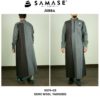SAMASE 9079-04 JUBAH PREMIUM ABU MUDA GARIS KUNING