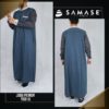 SAMASE 9060-01 JUBAH PREMIUM NAVY CREAM LGN HITAM