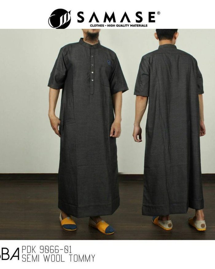 SAMASE 9066-01 JUBAH PREMIUM TITIK HITAM PUTIH PDK