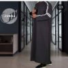 SAMASE 9180-01 JUBAH BIASA ABU LIST PUTIH