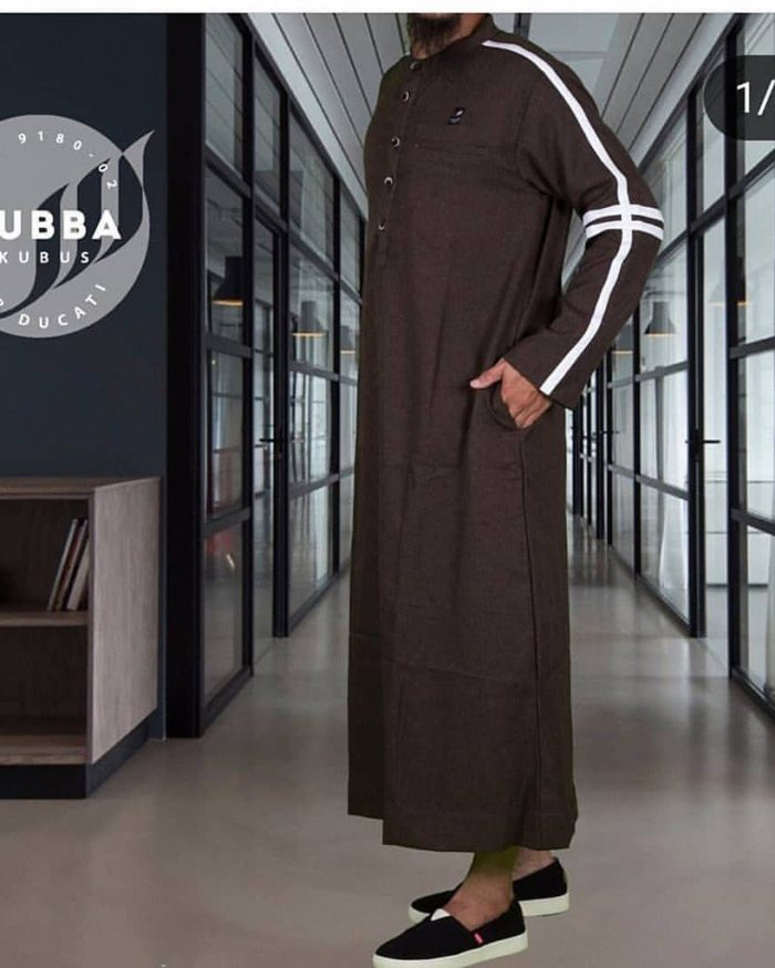 SAMASE 9180-02 JUBAH BIASA KUBUS LIST PUTIH