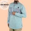 SAMASE 6045-01 KEMKO PJG SALUR HIJAU LIST PUTIH ABU