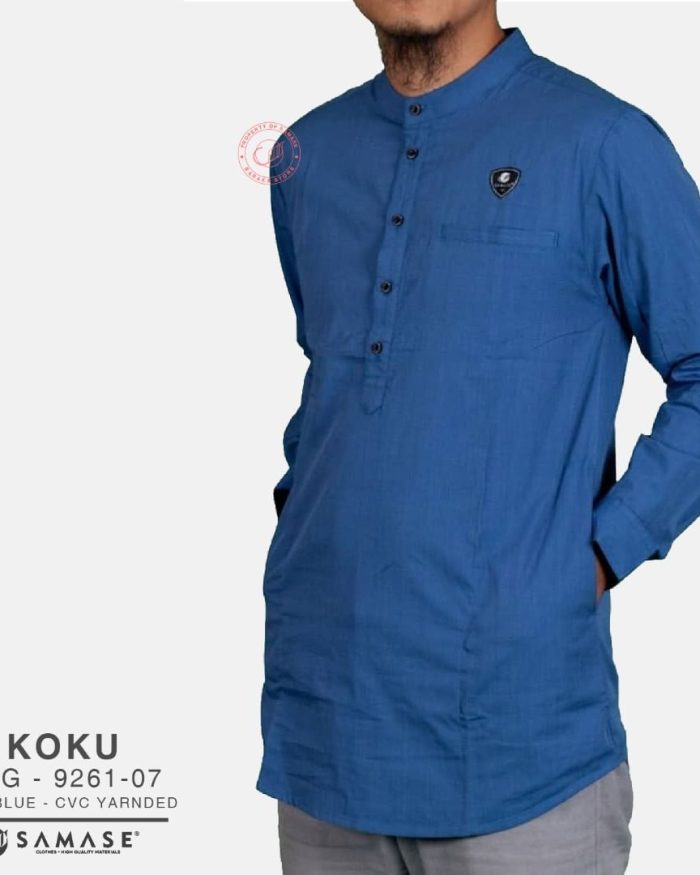 Koko Kurta Lengan Panjang Dark Blue