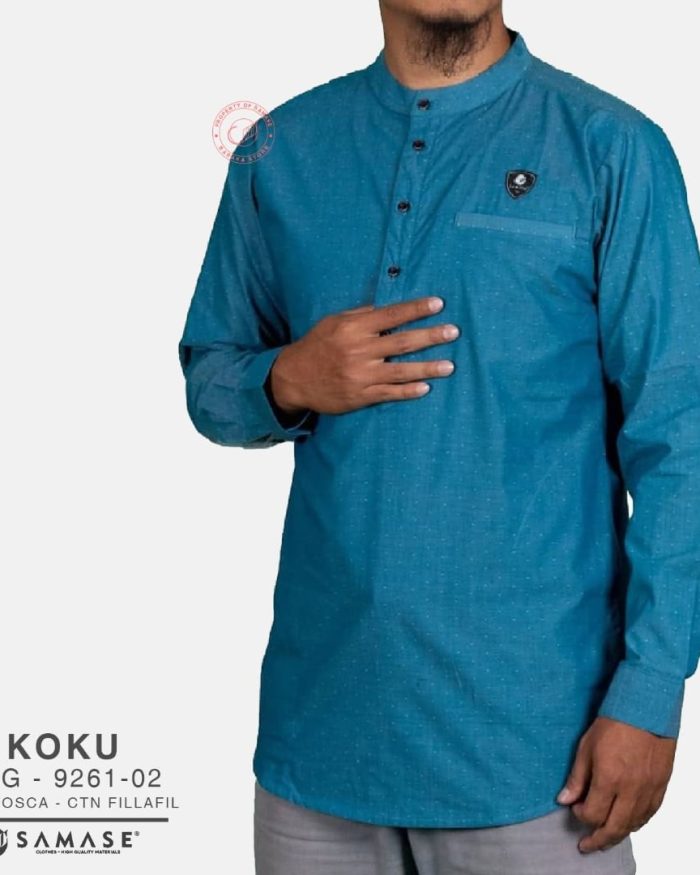 Koko Kurta Lengan Panjang Dark Tosca