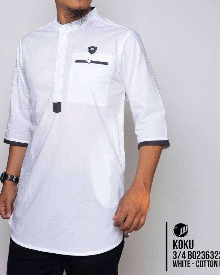 Koko Kurta Pria Lengan 3/4 B0236322