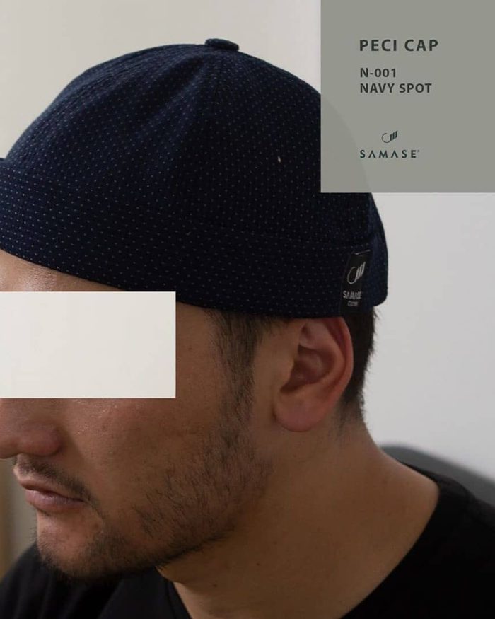 Peci Cap Miki Hat N001 Navy Spot