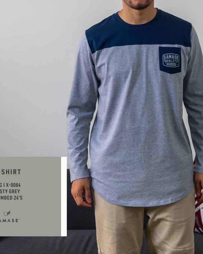 T-Shirt Panjangx I X 0084 Misty Grey