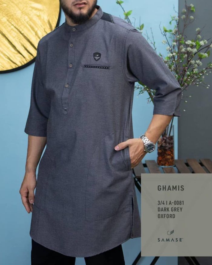 Ghamis 3/4 a0081 Dark Grey Oxford