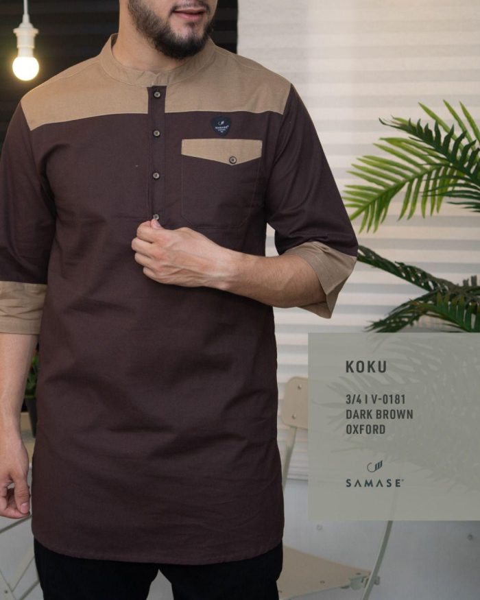 Koku 3/4 v0181 Dark Brown Oxford