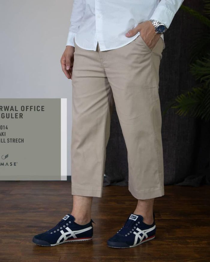 Sirwal Office Reguler N0014 Khaki Twill Stretch