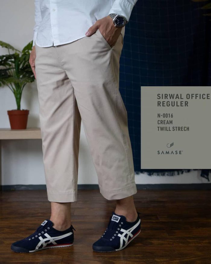 Sirwal Office Reguler N0016 Cream Twill Stretch