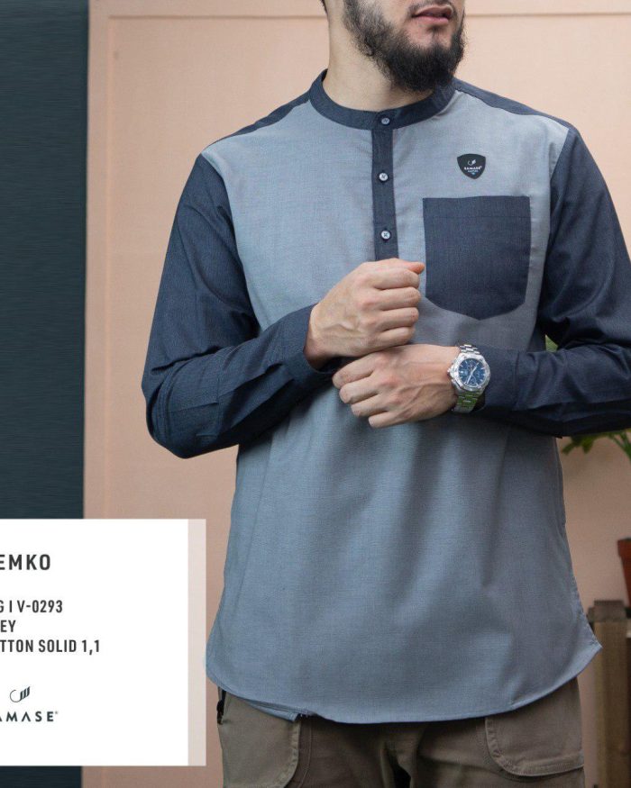 Kemko Panjang v0293 Grey Cotton Solid 1.1