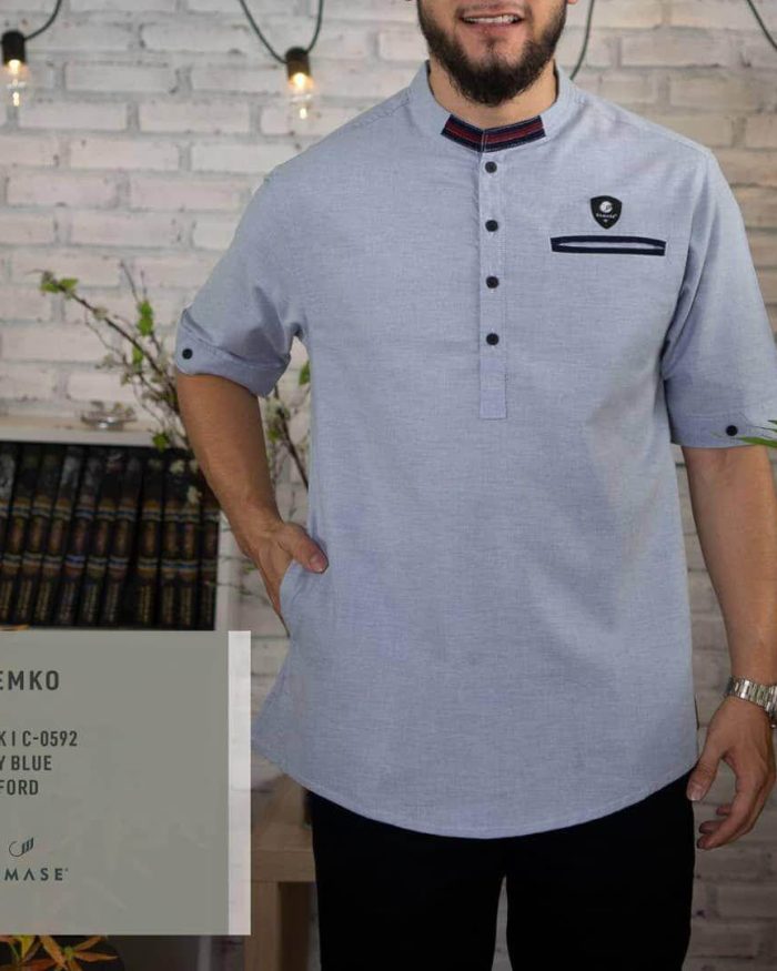 kemko-pendek-c0592-sky-blue-oxford