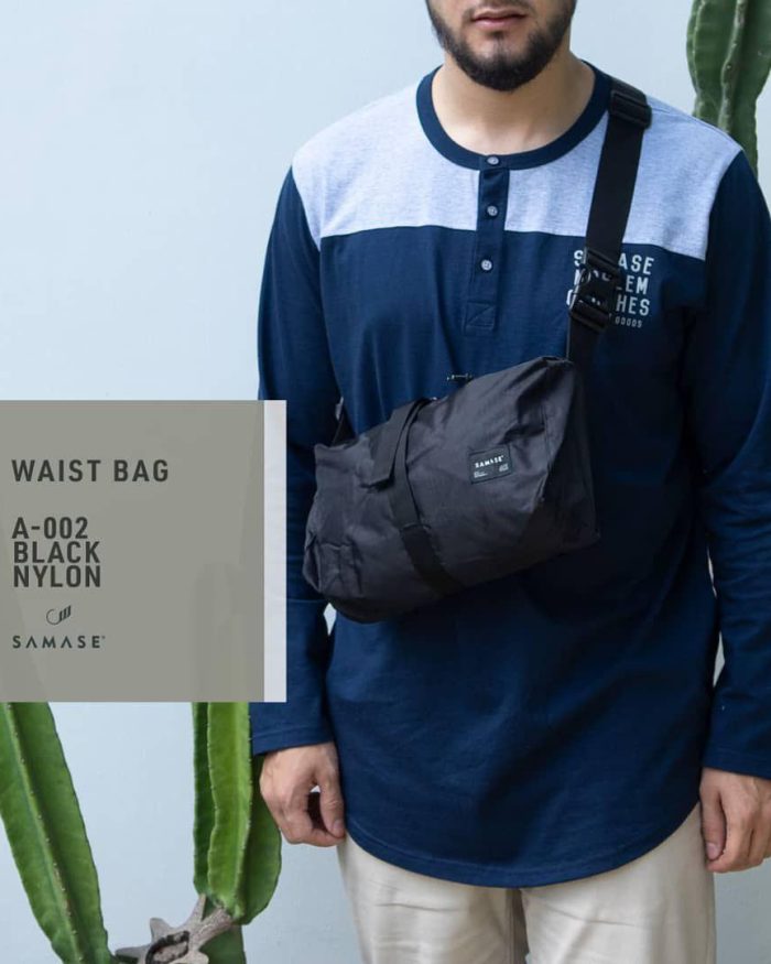 Waist Bag a002 Black Nylon