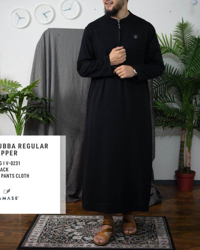 Jubba Reguler Zipp Panjang v0231 Black Tr Pants Cloth