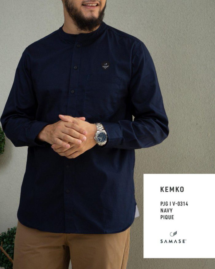 Kemko Panjang v0314 Navy Pique