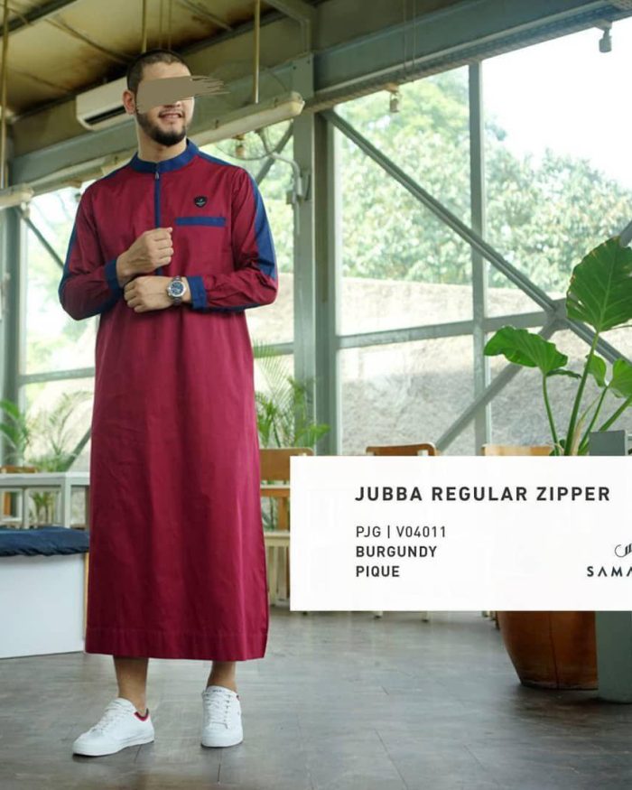 jubba-reguler-zipper-panjang-v04011-burgundy-pique