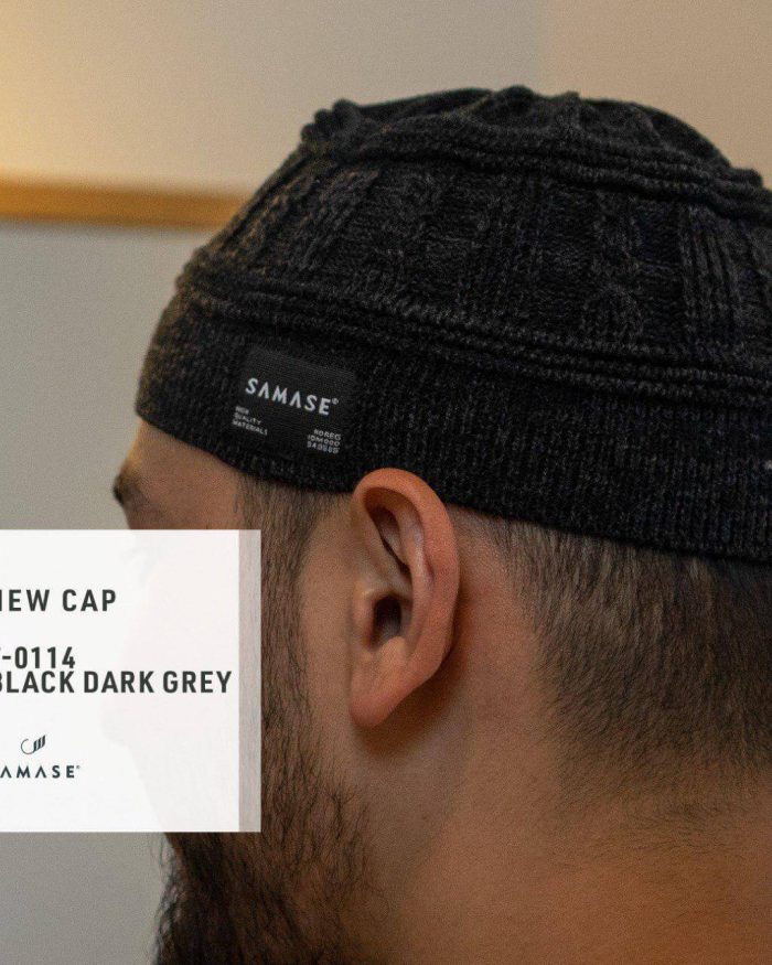 new-cap-rajut-t0114-black-dark-grey