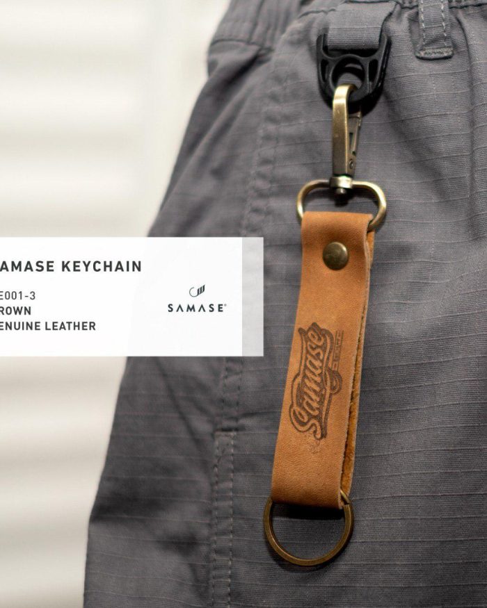 samase-keychain-ae0013-brow-genuine-leather