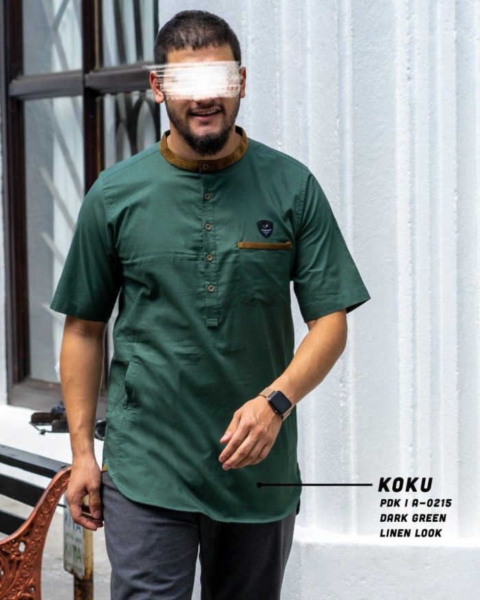 koku-pendek-a0215-dark-green-linen-look