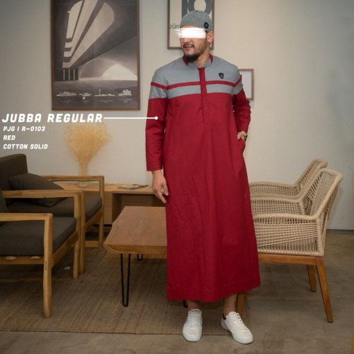 jubba-reguler-panjang-r0103-red-cotton-two-tone_5