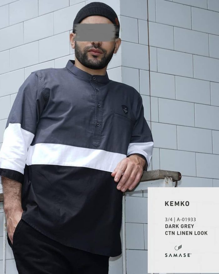 Kemko 3/4 a01933 Dark Grey Cotton Line Look