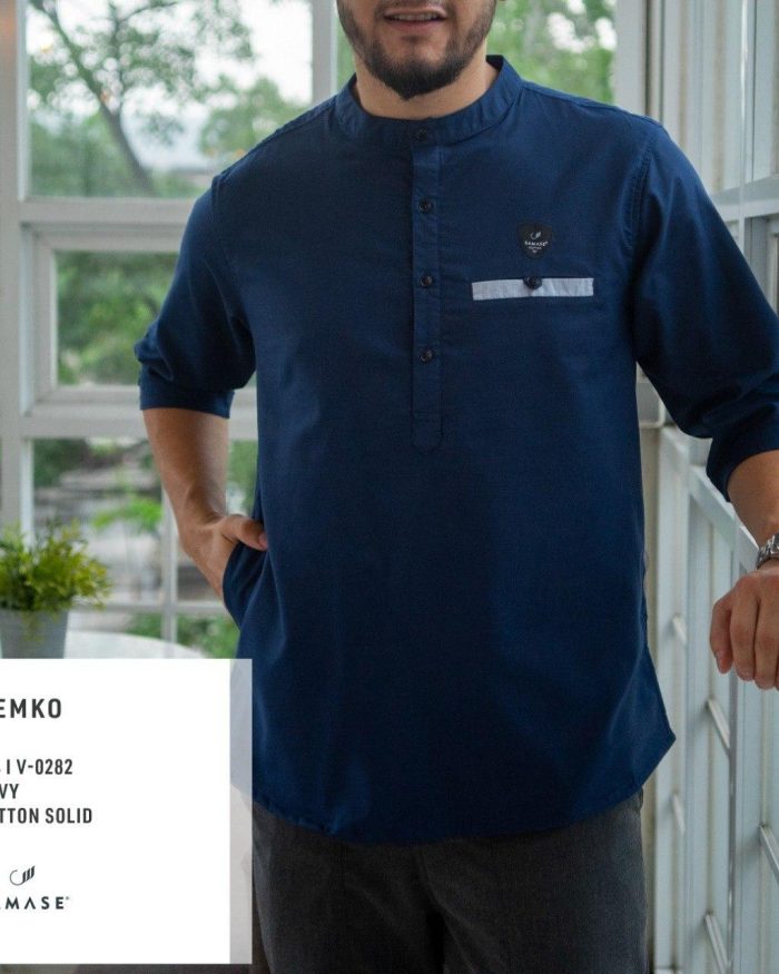kemko-3-4-v0282-navy-cotton-solid