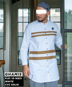 Ghamis Panjang b16821 White CVC Solid