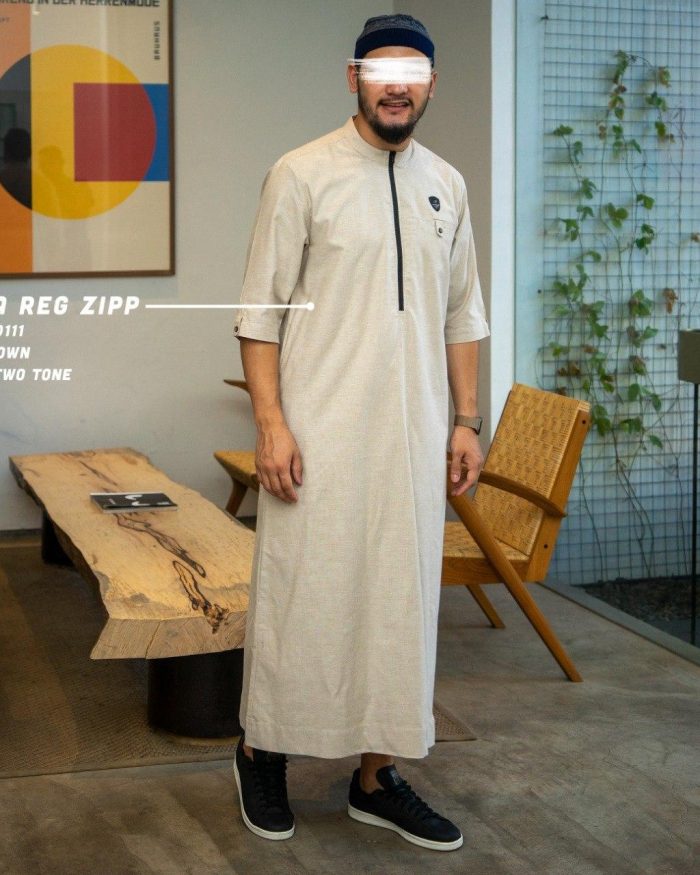 Jubba Reguler 3/4 r0111 Light Brown Cotton Two Tone