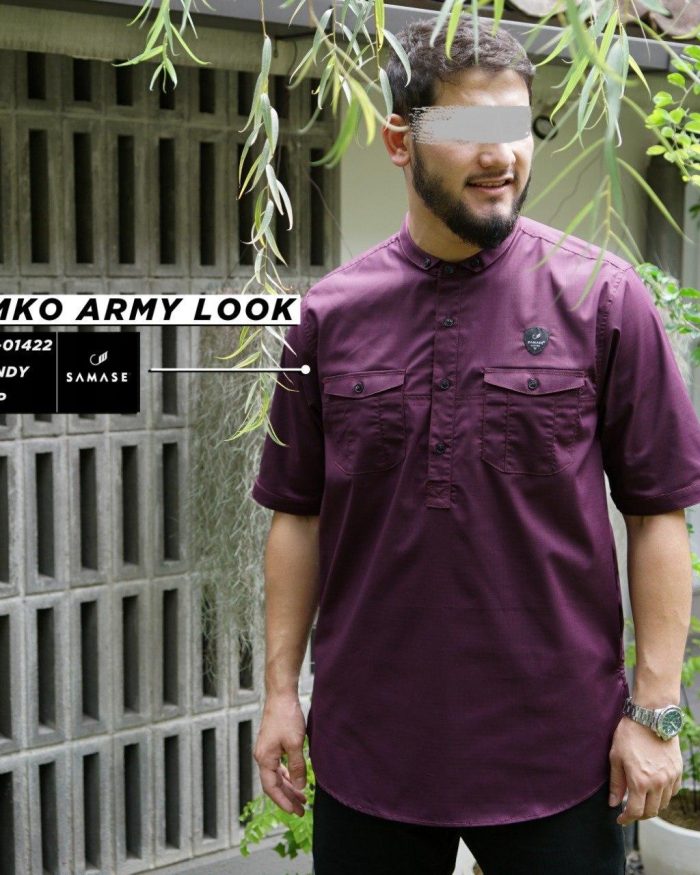 Kemko Army Look r01422 Burgundy Ripstop