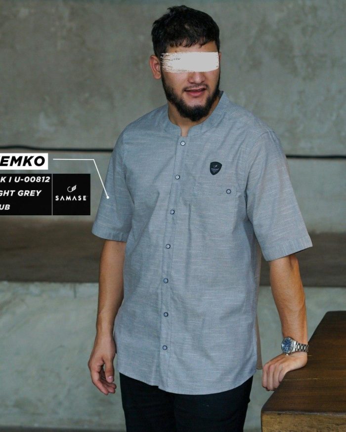 Kemko Pendek u00812 Light Grey Slub