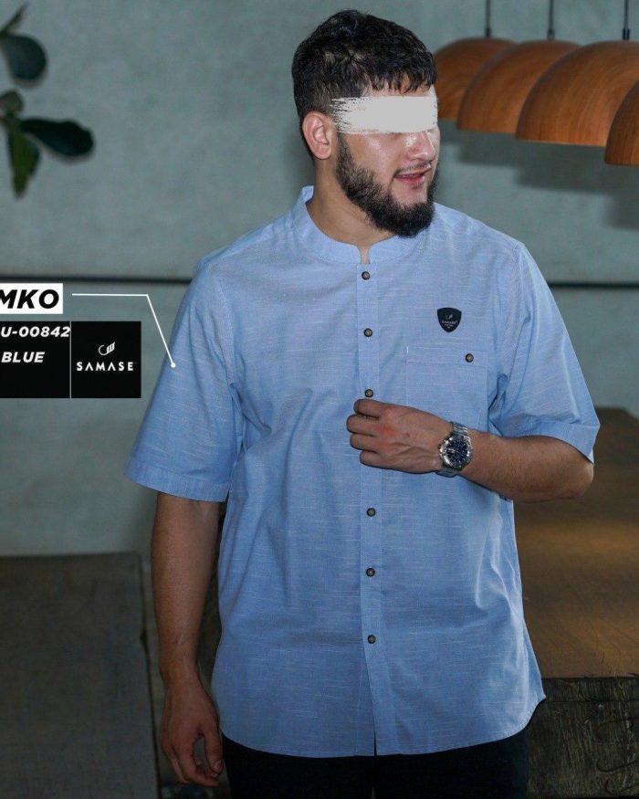 Kemko Pendek u00842 Grey Blue Slub