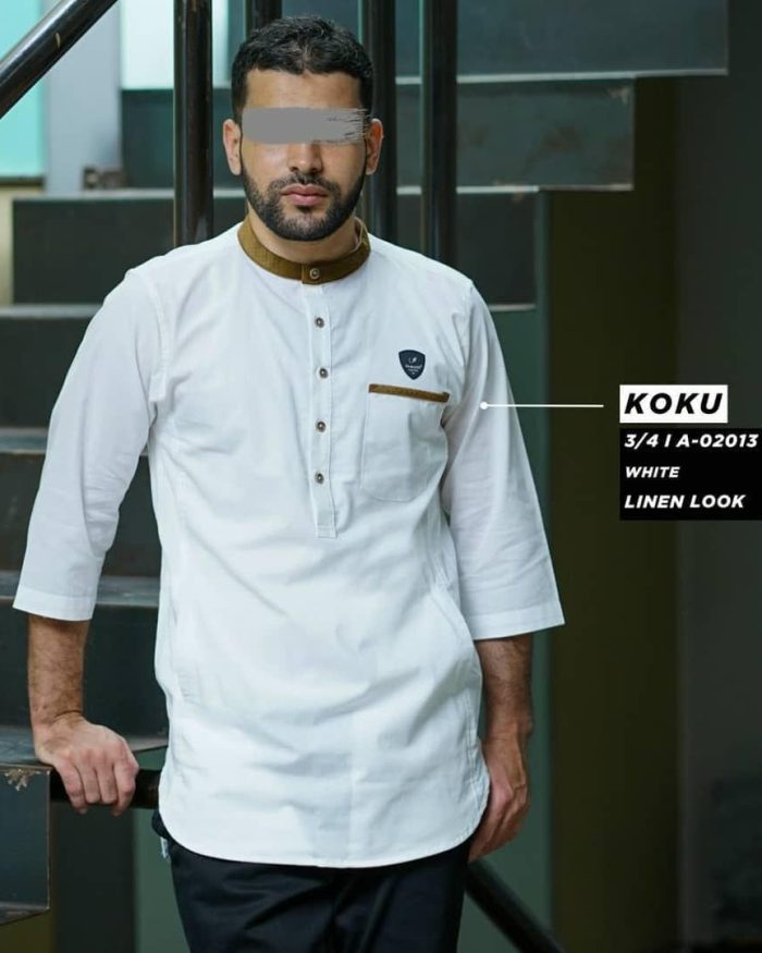 Koku 3/4 a02013 White Linen Look