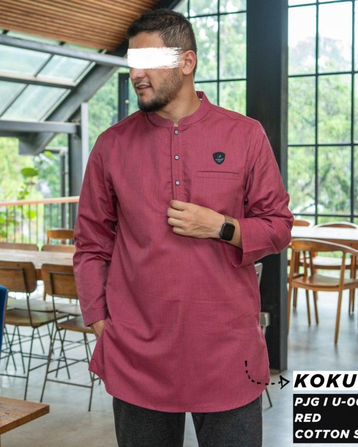 Koku Panjang u00733 Red Cotton Solid