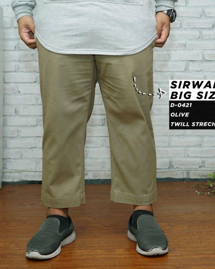 Sirwal Big Size d0421 Olive Twill Stretch