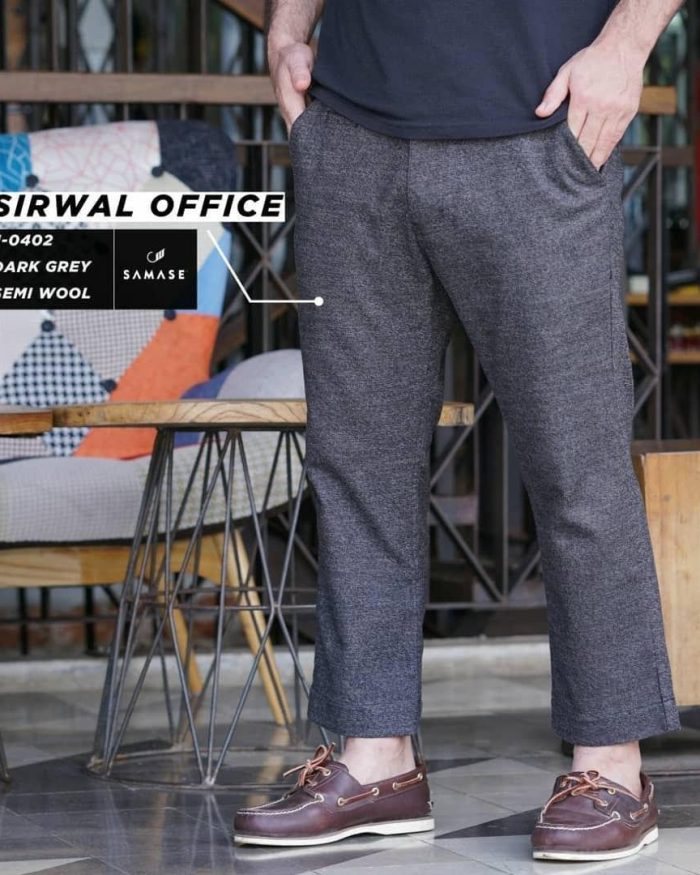 Sirwal Office j0402 Dark Grey Semi Wool