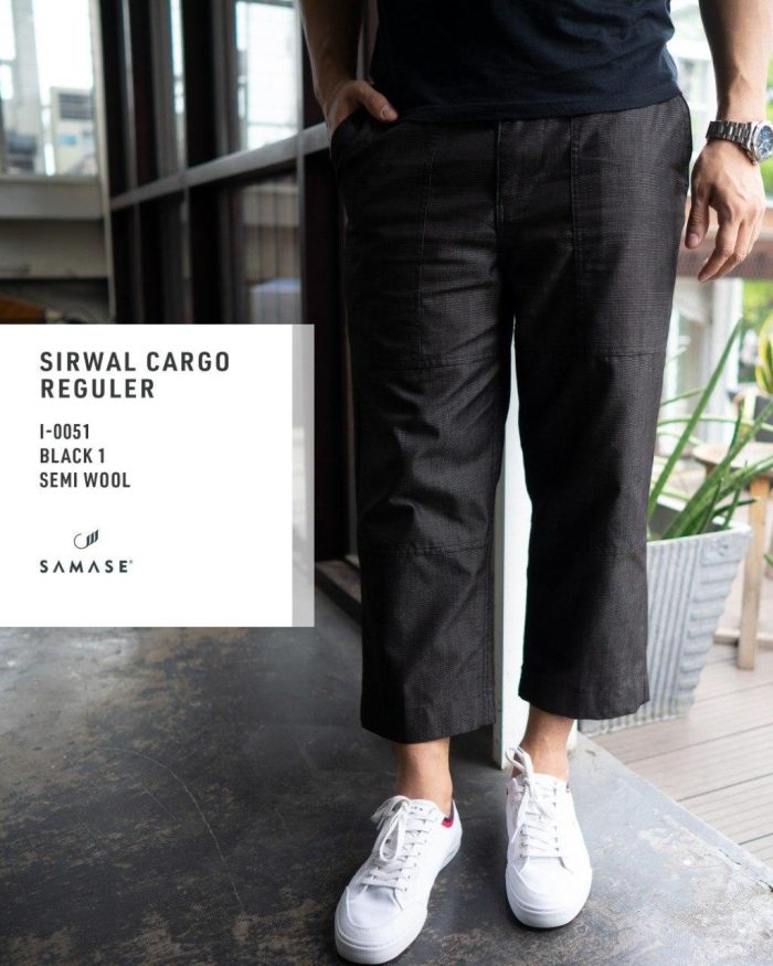 Sirwal Office Reguler i0051 Black 1 Semi Wool