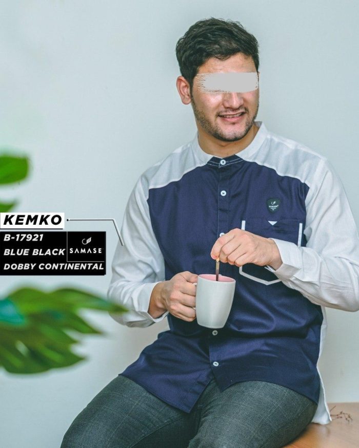 Kemko Panjang b179121 Blueblack Dobby Continental
