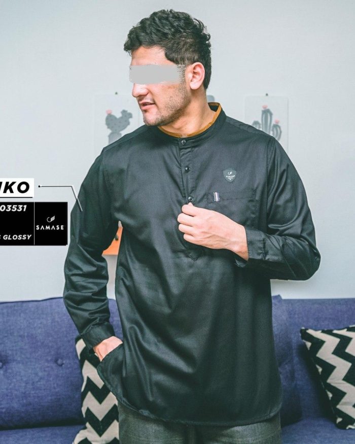 Kemko Panjang V03531 Black Twill 40s Glossy