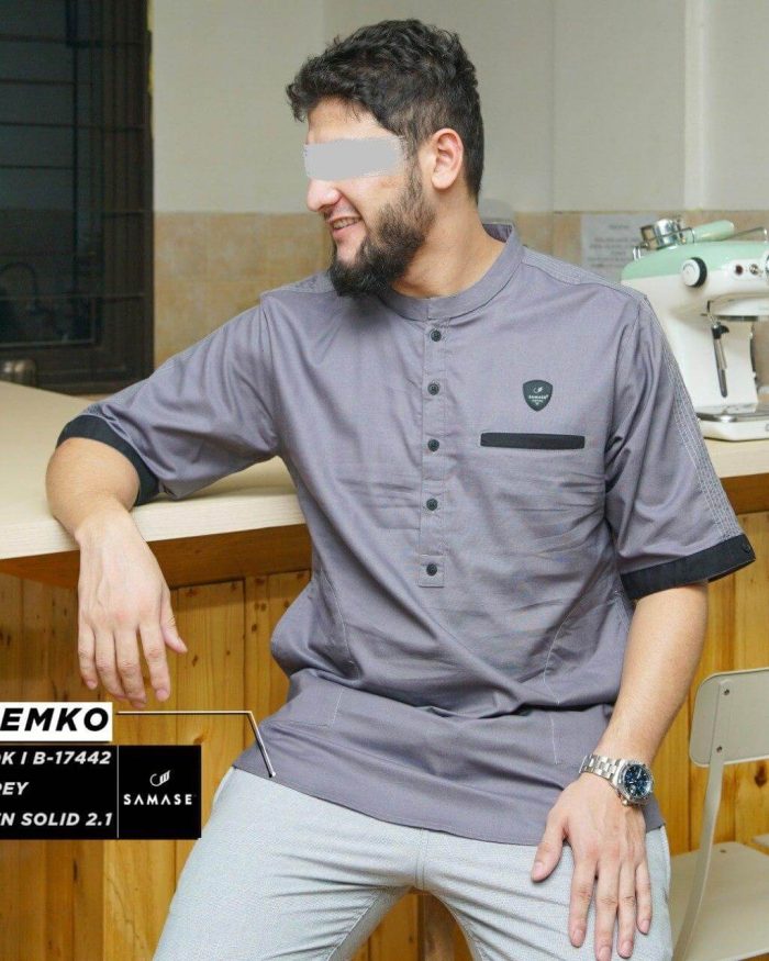Kemko Pendek b17442 Light Grey Cotton Solid 2.1