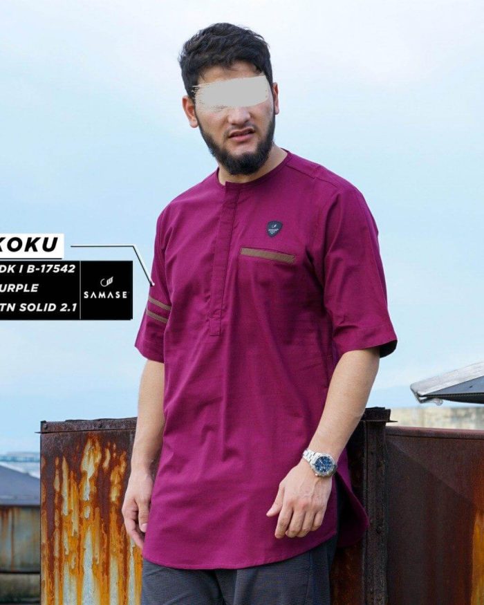 Koku Pendek b17542 Purple Cotton Solid 2.1
