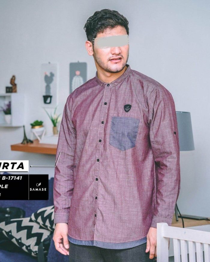 Kurta Panjang 17141 Purple Slub