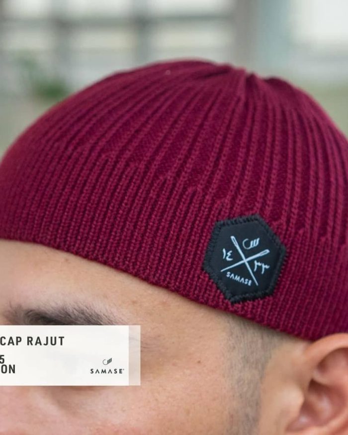 Peci Rajut Samase - New Cap Rajut t0225 Maroon