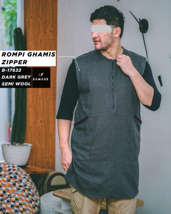 Rompi Ghamis Zipp b17632 Dark Grey Semi Wool