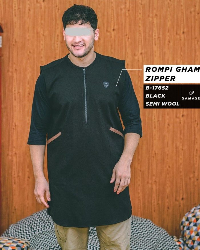 Rompi Ghamis Zipp b17652 Black Semi Wool